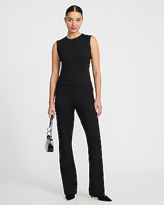 Signature Ponte Crew Neck Seamed Tank