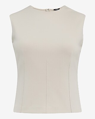 Signature Ponte Crew Neck Seamed Tank