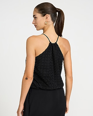 Crochet Halter Neck Bubble Cami