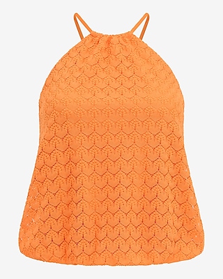 Lace Halter Neck Bubble Cami