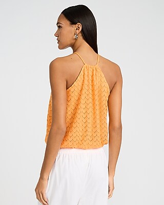 Lace Halter Neck Bubble Cami