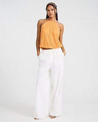 Lace Halter Neck Bubble Cami