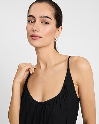 Mesh Ruched Cami Bodysuit