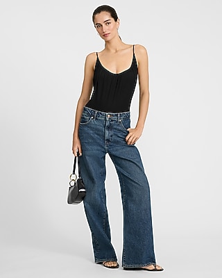 Mesh Ruched Cami Bodysuit