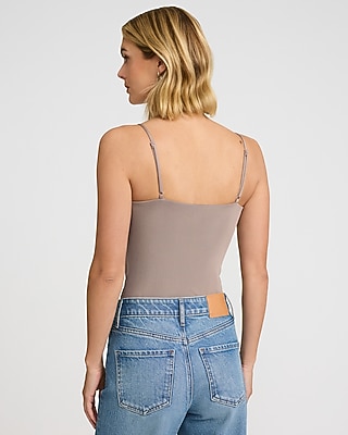 Mesh Ruched Cami Bodysuit