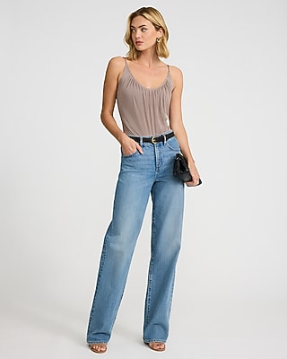 Mesh Ruched Cami Bodysuit