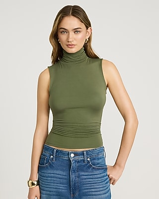 Supersoft Fitted Mock Neck Tank