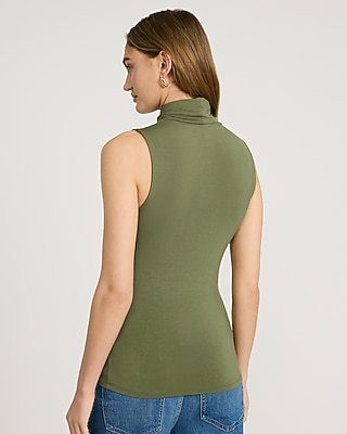 Supersoft Fitted Mock Neck Tank