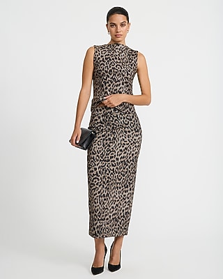 Leopard Crew Neck Top Signature Ponte