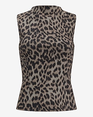 Leopard Crew Neck Top Signature Ponte