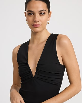 Body Contour High Compression V-Bar Ruched Bodysuit