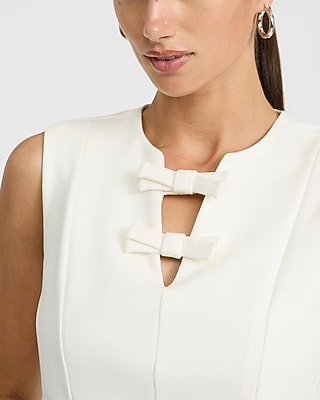 Signature Ponte Notch Neck Bow Front Tank