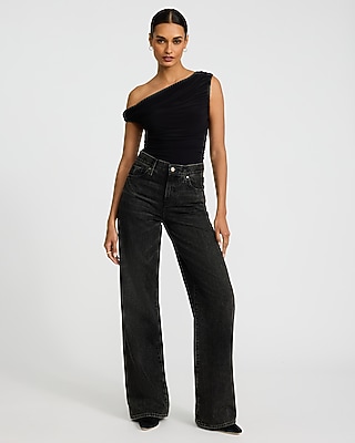 Asymmetrical Off The Shoulder Ruched Bodysuit