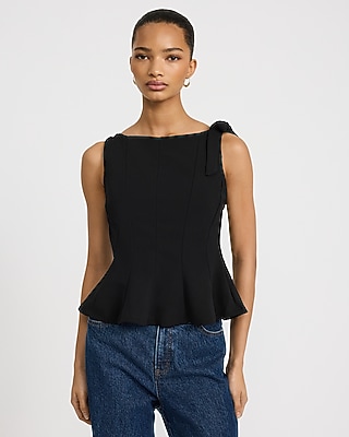 Relaxed Twisted Asymmetrical One Shoulder Top | Express