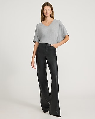 Relaxed Crepe V-Neck Short Sleeve Sweater