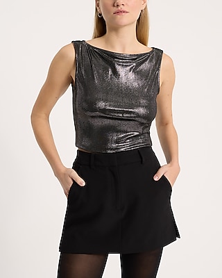 Shine Fitted Boat Neck Tank | Express