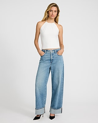 Jersey Tie Halter Open Back Tank - image 3