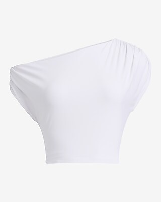 Jersey One Shoulder Ruched Tank - image 4