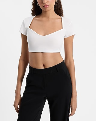 Sweetheart Short Sleeve Cropped Tee - image 5