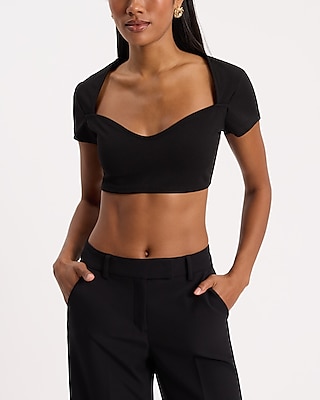 Sweetheart Short Sleeve Cropped Tee