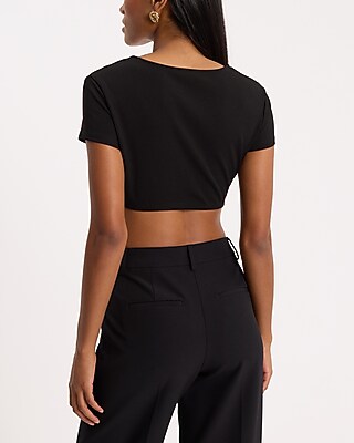 Sweetheart Short Sleeve Cropped Tee - image 3