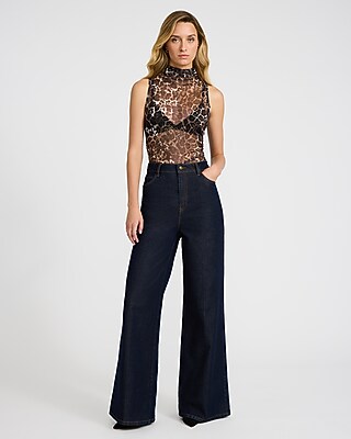 Mesh Leopard Mock Neck Ruched Tank - image 4