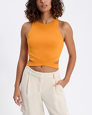 Body Contour High Compression Neck Cutout Cropped Tank