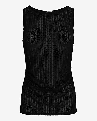 Ruched Lace Boat Neck Tank - image 4