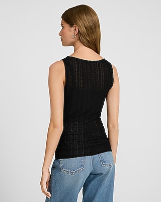 Ruched Lace Boat Neck Tank - image 2
