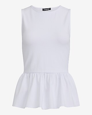 Ponte Crew Neck Peplum Tank - image 4
