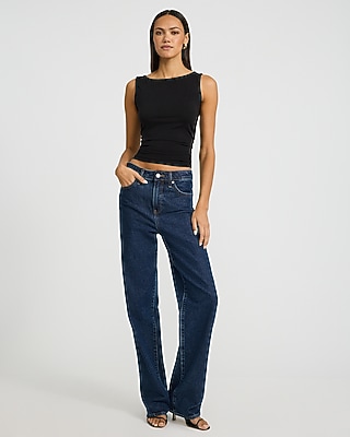 Boat Neck Novelty Hardware Back Cutout Tank