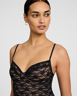 Lace Front Sweetheart Corset Cami - image 2