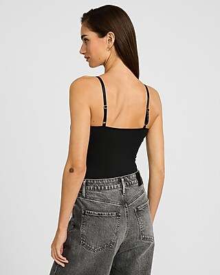 Lace Trimmed V-Neck Sleeveless Bodysuit - image 2