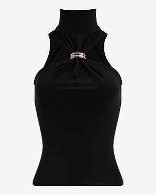 Mock Halter Neck Gold Hardware Tank