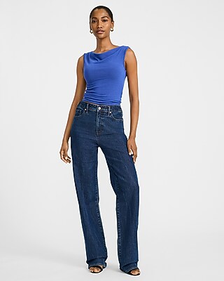 Crepe Convertible Neckline Sweater Tank