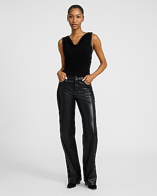 Crepe Draped Cowl Neck Sweater Tank