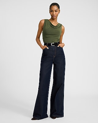 Crepe Draped Cowl Neck Sweater Tank - image 3