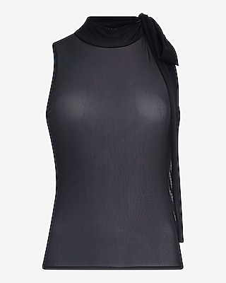 Mesh Tie Neck Tank