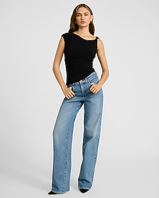 Asymmetrical Sleeveless Twist Ruched Top - image 4