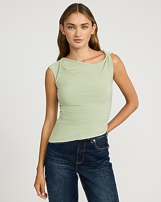 トップス SATIN COMBINATION PEPLUM TANK TOP 4eb9e30fd80eb9bcfe34ec34188e91