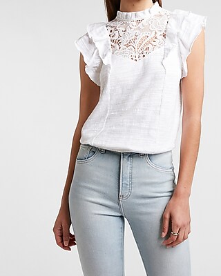 express white lace top