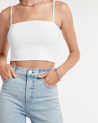 Body Contour Compression Silky Square Neck Cropped Cami