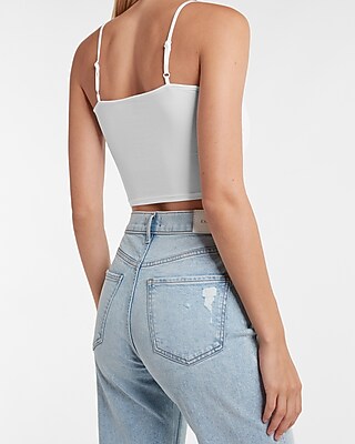 Body Contour Compression Silky Square Neck Cropped Cami