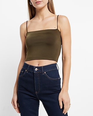 Body Contour Compression Silky Square Neck Cropped Cami
