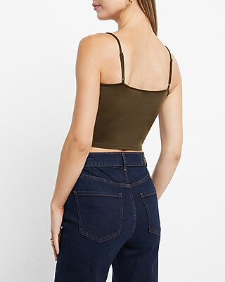 Body Contour Compression Silky Square Neck Cropped Cami