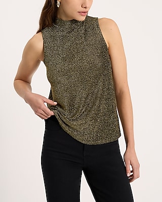 トップス RELAXMESH MOCK NECK Shine Mock Neck Tank | Express