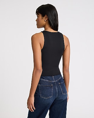 Body Contour High Compression Neck Cropped Tank