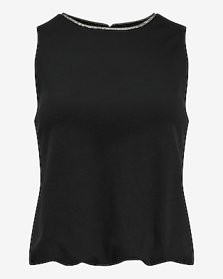 Embellished Crew Neck Bubble Hem Tank - image 5