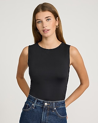 Crew Neck Sleeveless Open Back Bodysuit - image 2