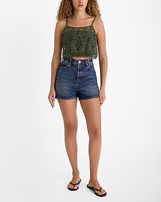Sheer Lace Cropped Cami